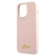 6. Guess GUHMP13XLSLMGLP iPhone 13 Pro Max 6.7" Hellrosa/Hellrosa Hardcase Silikonschrift Gold Logo Magsafe