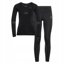 Thermounterwäsche - Odlo Set lang ACTIVE WARM SET Größe 164cm Schwarz