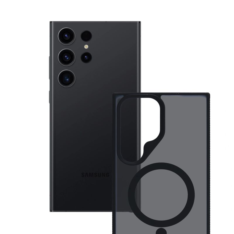 13. 3mk Smoke MagCase Hülle mit MagSafe für Samsung Galaxy S23 Ultra – Durchscheinend