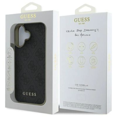 8. Guess 4G Charms Collection Hülle für iPhone 16 – Schwarz
