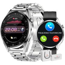 GIEWONT Vertex SmartCall GW450-4 Silber/Carbon Silikon Smartwatch