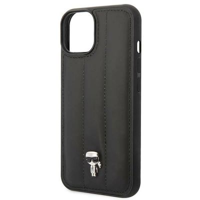 6. Karl Lagerfeld Puffy Ikonik Pin Case für iPhone 14 Plus – Schwarz