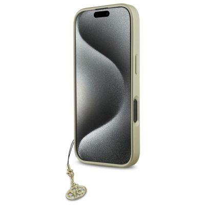 5. Guess 4G Charms Collection Hülle für iPhone 16 Pro – Schwarz