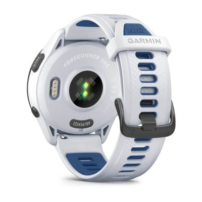 2. Garmin Forerunner 265 46 mm Schwarze Lünette mit Whitestone-Gehäuse Weiß und Blau