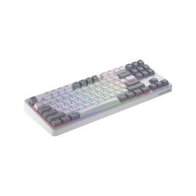 4. HATOR Rockfall 3 TKL Kabellose Tastatur Universal USB + RF + Bluetooth QWERTZ Englisch Weiß