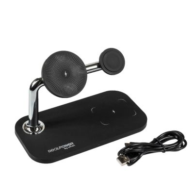 3. RealPower ChargeAIR Mag Smartphone, Smartwatch, Tablet Schwarz USB Kabelloses Laden intern