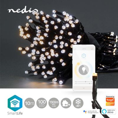 8. Nedis WIFILX02W100 Dekorative Lichterkette mit 100 LEDs, 3,21 WG