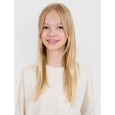 4. Langarmshirt Oversize glatt Mädchen 4F 4FJWSS25TLONF377-12S