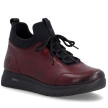 Gefütterte Damen-Ankle-Boots aus Leder, bordeauxrot, Remonte Rieker D2V06-35