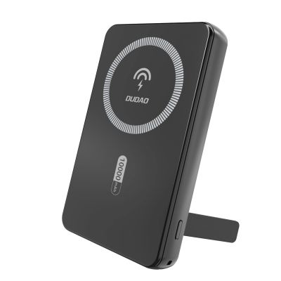 Dudao K14S+ 10000mAh 22,5W Magnetische Powerbank USB-A + USB-C kompatibel mit MagSafe und Ständer - Schwarz