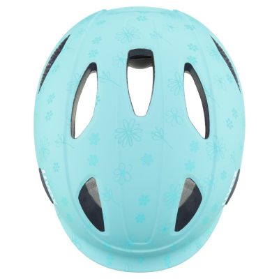 2. Uvex Oyo Style Blumenmuster, cyan matt, Kinderfahrradhelm 50-54