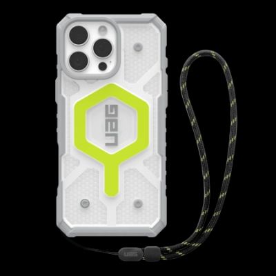 UAG Pathfinder Clear Magsafe Bundle Hülle mit Trageband für iPhone 16 Pro Max – Grün