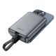 4. Acefast M10 magnetische Powerbank 2x USB-C PD 30W mit 15W induktivem Laden und USB-C-Kabel - Schwarz