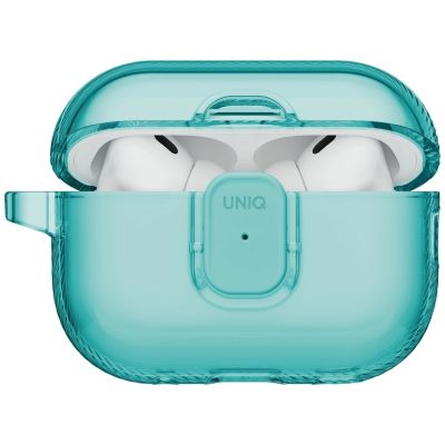 3. Uniq Glase Pro Schutzhülle für AirPods Pro 3 mit Schloss – Transparentblau