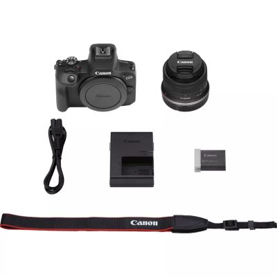 14. Canon EOS R100 spiegellose Systemkamera + RF-S 18-45mm F4.5-6.3 IS STM Objektiv, 24,1 MP, ISO-Empfindlichkeit (max.) 12800, Displaydiagonale 3,0 Zoll, WLAN-Netzwerk: Automatisch/Manuell, CMOS-Sensor, Schwarz