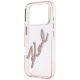 6. Karl Lagerfeld IML Big Signature Resin Metal Frame Case für iPhone 18 Pro Max / 17 Pro Max - Pink