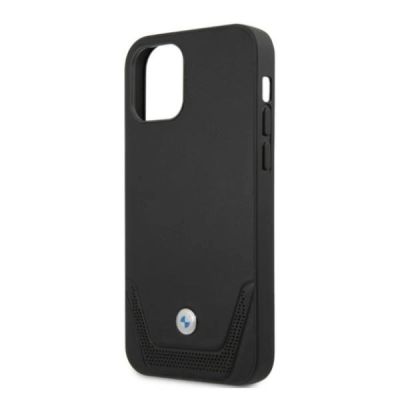 6. BMW Perforierte Lederhülle für iPhone 12 Pro Max – Schwarz