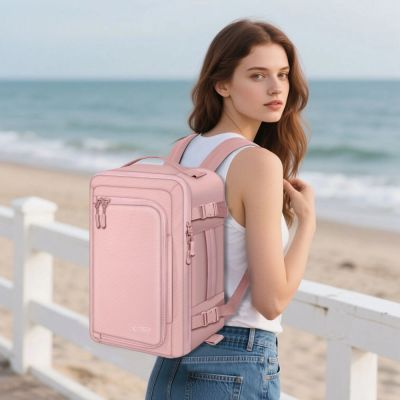 9. Tech-Protect Defender S50 Rucksack für Ryanair & Wizzar, 20 l Laptop, Pink