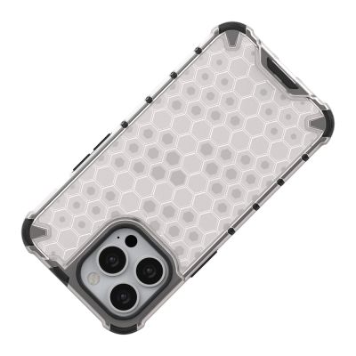 7. Honeycomb Handyhülle Schutzhülle mit TPU Rahmen für iPhone 13 Pro schwarz