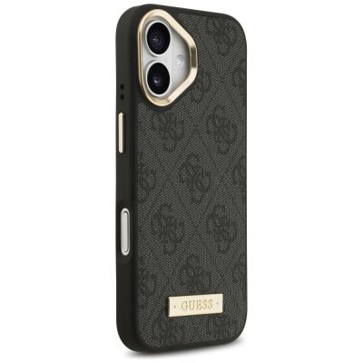4. Guess 4G Logo Plate MagSafe Hülle für iPhone 17 - Schwarz