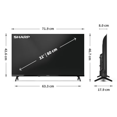 9. LED-Fernseher 32" SHARP 32HA1205E 32 Schwarz