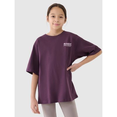 Mädchen Oversize T-Shirt mit Aufdruck 4F 4FJRSS25TTSHF2586-50S