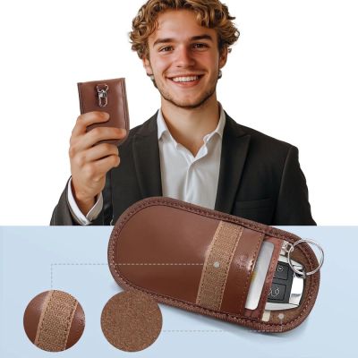 4. Tech-Protect KLR100 RFID-blockierendes Autoschlüsseletui – braun