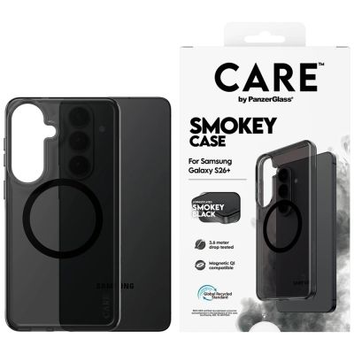 CARE by PanzerGlass Urban Explorer Smokey Hülle mit schwarzem Qi für Samsung Galaxy S26+ - Schwarz