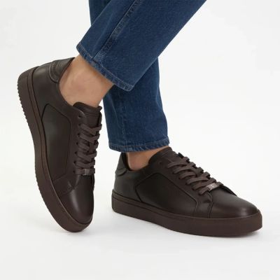 7. Herren-Sneaker aus braunem Leder, Modell Filippo MP8274