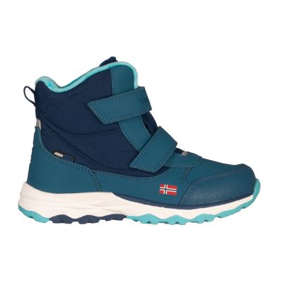 8. Trollkids Kinder Hafjell Winterstiefel wasserdichte Schneestiefel mit Klettverschluss blau (264-102)