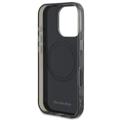 7. Mercedes Double Layer BiColor MagSafe Hülle für iPhone 16 Pro – Silber