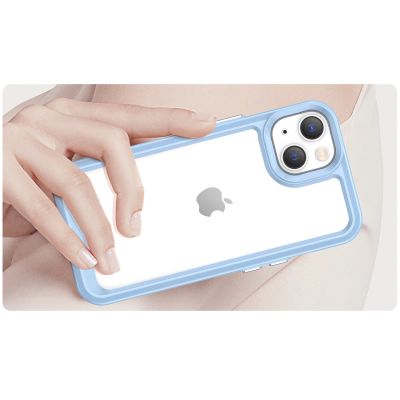 4. Outer Space Case iPhone 14 Plus Hardcover mit Gelrahmen blau