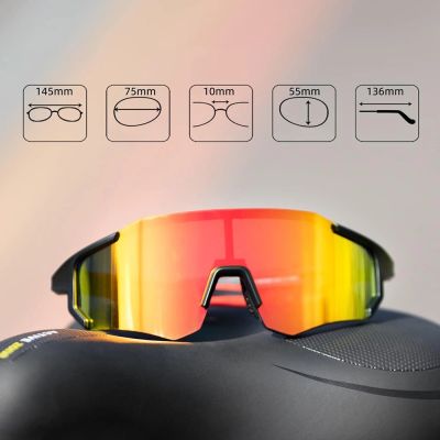 4. Rockbros 10182 polarisierende Fahrradbrille – rot