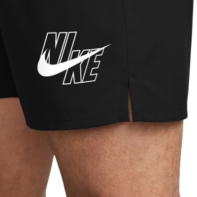 5. Nike Logo Lap 5" Volley Badeshorts, schwarz, NESSG574 001