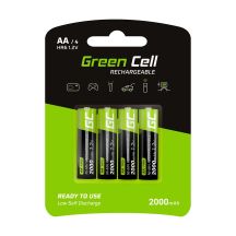 GREEN CELL BATTERIES STICKS 4X AA R6 2000MAH
