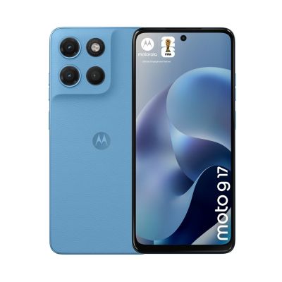 Motorola Moto G17, 17,1 cm (6,72 Zoll), Dual-SIM, Android 15, USB Typ-C, 4 GB RAM, 128 GB interner Speicher, 5200 mAh Akku, Blau