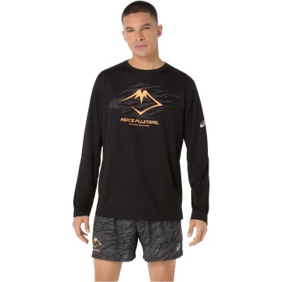 ASICS Fujitrail Logo LS Top 2011D391-001 Schwarz L