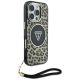 3. Guess HC IML Leopard Triangle Cord Strap MagSafe Case für iPhone 16 Pro - Braun