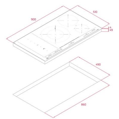 8. Teka IBF 95-G1 MST BM Schwarzes Einbau-Induktionskochfeld, 90 cm, 5 Kochzonen