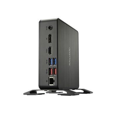 13. Shuttle NC40U Barebone-Computer, 0,84 l, Schwarz, Intel 7305 SoC, 1,1 GHz