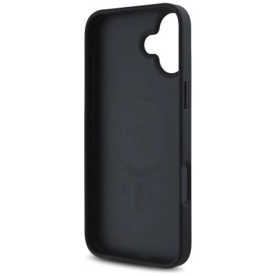 7. Guess 4G Circle Classic Logo MagSafe Hülle für iPhone 16 - Schwarz