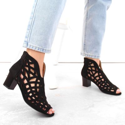 11. M.Daszyński W SAN32A Wildleder Stiefeletten schwarz