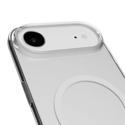 7. Puro Lite Mag TPU+PC Hülle kompatibel mit MagSafe für iPhone 17 Air - Transparent mit weißem Ring