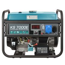Könner & Söhnen KS 7000E Generator 5000 W 25 l Benzin Schwarz, Marine