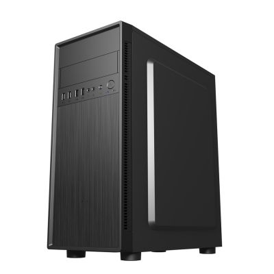 3. GEMBIRD FORNAX 160 MIDI-TOWER-CASE (2x USB 3.0, 2x USB 2.0, HD-Audio) SCHWARZ