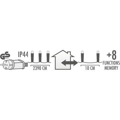 5. LED-Lichterkette mit 240 LEDs, kaltweiß