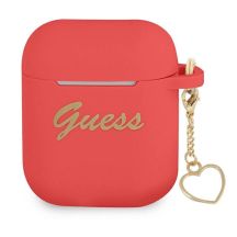 Guess, GUA2LSCHSR AirPods decken rot/rote Silikon-Charm-Herzkollektion ab
