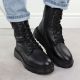 7. Damen-Lederstiefeletten mit schwarzer Plateausohle Rieker 70408-00