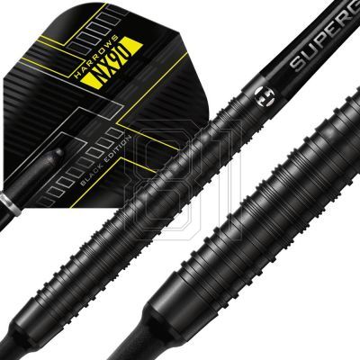 4. Harrows NX90 Schwarz 90 % Softip-Dartpfeile