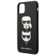 5. Karl Lagerfeld Saffiano Karl&Choupette Head Hülle für iPhone 11 Pro Max - Schwarz